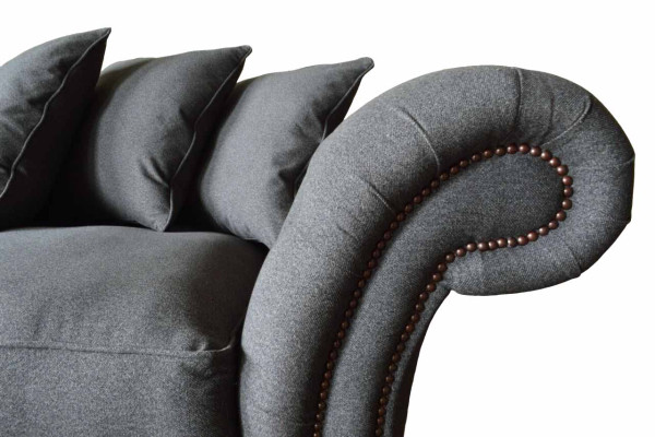 Chesterfield Couch Upholstery Sofas Classic Sofa 4 Seater Couches Gray
