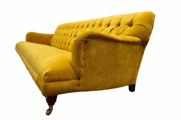 Design Chesterfield Chesterfield Textile Yellow 5 Seater Couch Upholstery new
