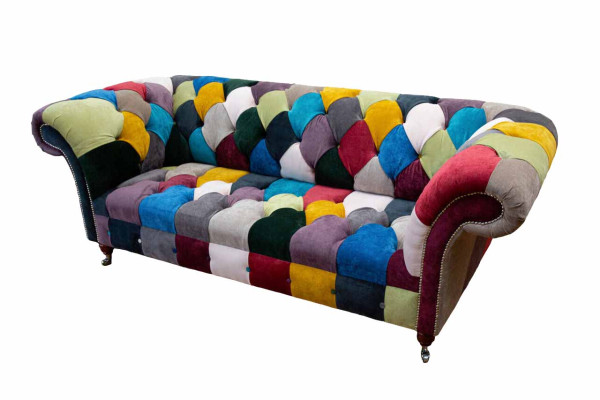 Chesterfield Sofa Upholstery Design Multicolor Seat Textile Couch Living room