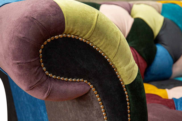Chesterfield Sofa Upholstery Design Multicolor Seat Textile Couch Living room
