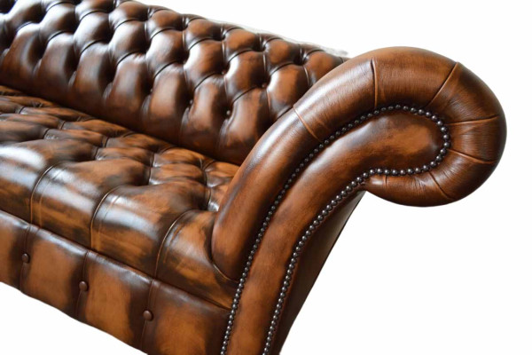Sofa 4 Seater Chesterfield Design Luxury Sofa Upholstery Couch new Brown