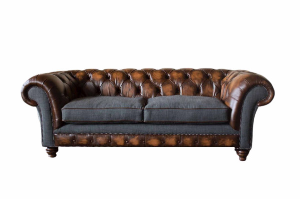 Chesterfield Design Luxury Upholstery Sofa Couch Seat Living room Leather new