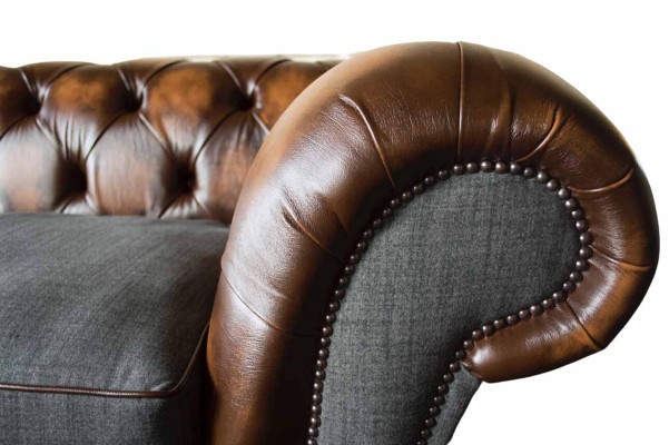 Chesterfield Design Luxury Upholstery Sofa Couch Seat Living room Leather new
