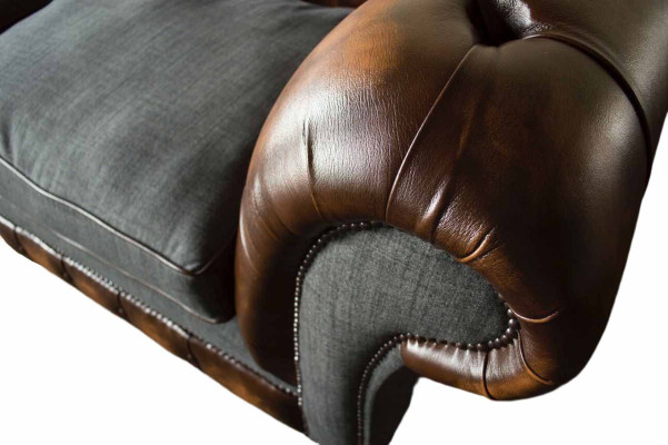 Chesterfield Design Luxury Upholstery Sofa Couch Seat Living room Leather new