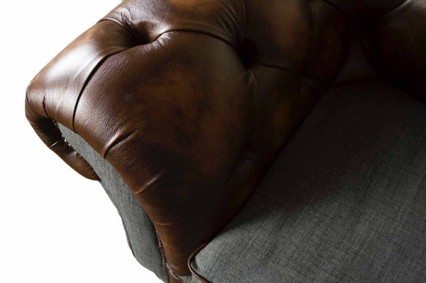Chesterfield Design Luxury Upholstery Sofa Couch Seat Living room Leather new