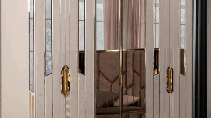 Wardrobe Wooden Cabinet Modern Wardrobe Wardrobe Beige