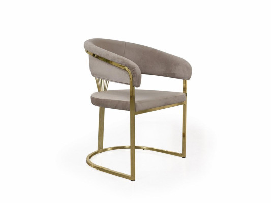 Complete e Dining chairs Chairs Kitchen chairs 6pcs Beige Luxury Gold