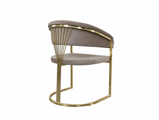 Complete e Dining chairs Chairs Kitchen chairs 6pcs Beige Luxury Gold