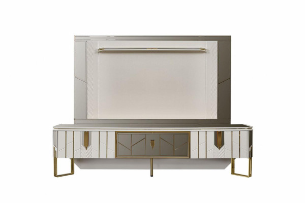 Wall unit Sideboard TV stand TV cabinet Lowboard White Living room Panel Wood