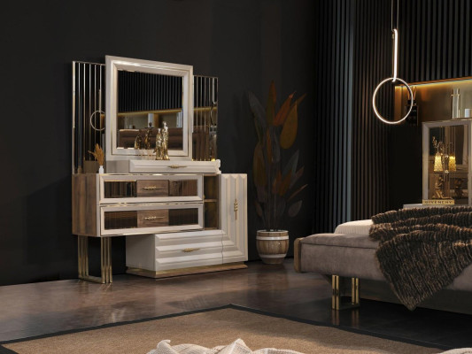Dressing table, dressing table, make-up console, console table, beige girl