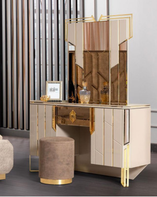 Dressing table Mirror dressing table make-up console console table beige