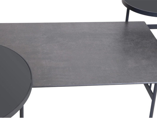 Luxury Coffee table Designer Furniture Set 3pcs 2x Side table Living room Complete