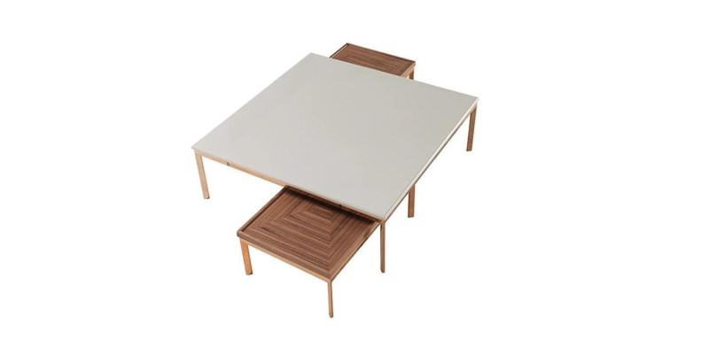Living room Set Complete 3-piece Modern new Coffee table with 2x side table