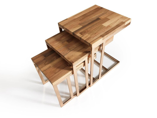 Modern Complete 3-piece Side table Furnishings Living room Design Furniture