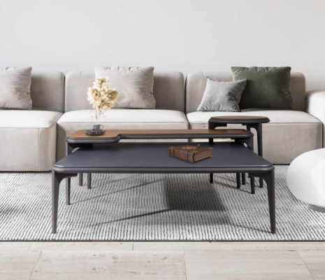 Chic living room set of 2x coffee table and side table 3 pieces.