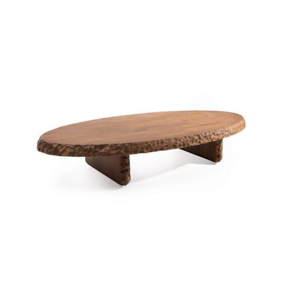 Stylish coffee table with wooden top in light brown color modern