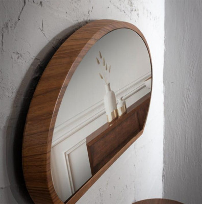 Modern Living room Set Consists of Wood Console table and Mirror 2pcs.