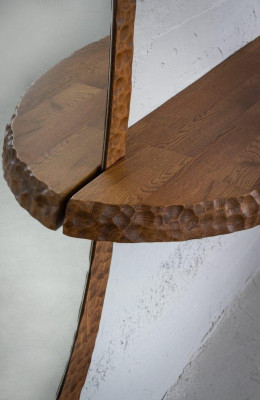 Stylish shelf for the hallway with mirror novelty for your interior