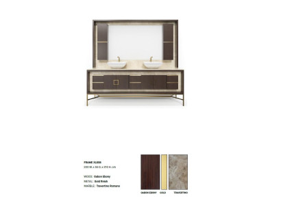 Brown Bathroom cabinet Bathroom furniture Shelf Bathroom cabinet Wooden shelves