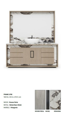 Beige Bathroom cabinet Bathroom furniture Shelf Bathroom cabinet Wooden shelves