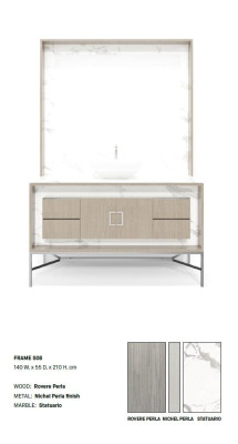 Beige Bathroom cabinet Bathroom furniture Shelf Bathroom cabinet Wooden shelves Furniture