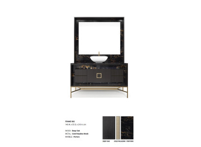 Black Bathroom cabinet Bathroom furniture Shelf Bathroom cabinet Wooden shelves