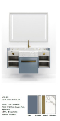 Blue he Bathroom cabinet Bathroom furniture Shelf Bathroom cabinet Wooden shelves