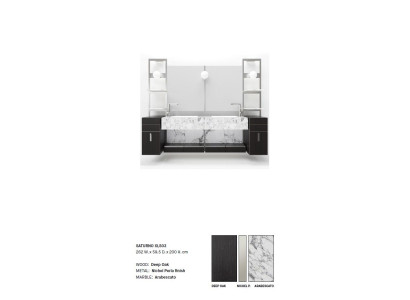 Black Italian bathroom washbasin Classic r cabinet washbasin new