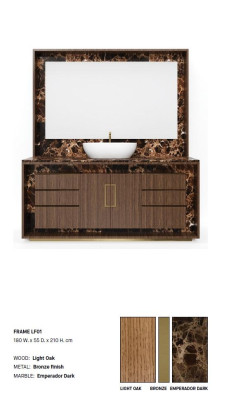 Brown Bathroom cabinet Bathroom furniture Shelf Bathroom cabinet Wooden shelves