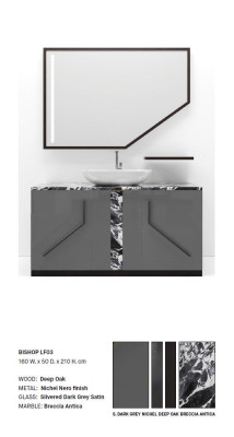 Gray Bathroom cabinet Bathroom furniture Shelf Bathroom cabinet Wooden shelves Furniture