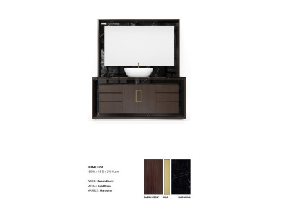 Brown Bathroom cabinet Bathroom furniture Shelf Bathroom cabinet Wooden shelves