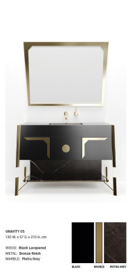 Washbasin Black Bathroom Faucets Bathroom furniture Italy style Washbasin