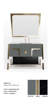 Gray Bathroom cabinet Bathroom furniture Shelf Bathroom cabinet Wooden shelves Furniture