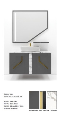 Gray Bathroom cabinet Bathroom furniture Bathroom shelves Wooden shelves new