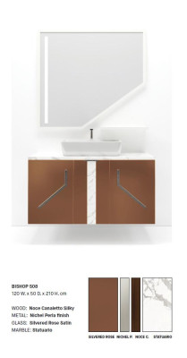 Brown Bathroom cabinet Bathroom furniture Shelf Bathroom cabinet Wooden shelves