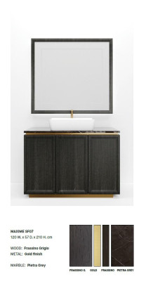 Black Bathroom cabinet Bathroom furniture Shelf Bathroom cabinet Wooden shelves