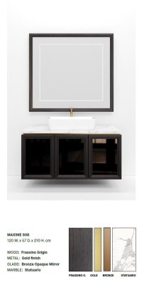 Black Bathroom cabinet Bathroom furniture Shelf Bathroom cabinet Wooden shelves