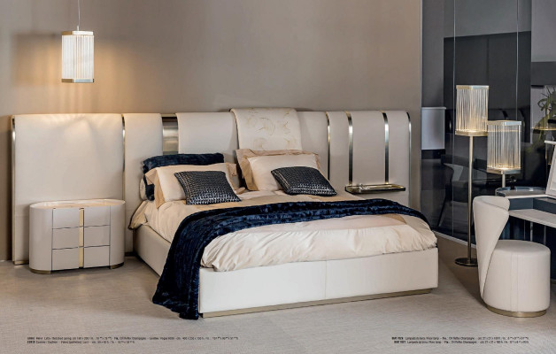 Bedroom Bed Bedside table with drawers Furniture Italian Furnishings 3pcs