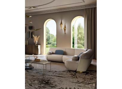 Corner sofa L-shape Upholstered Sofa Couch Sofas Living room Furniture Italy Bizzotto
