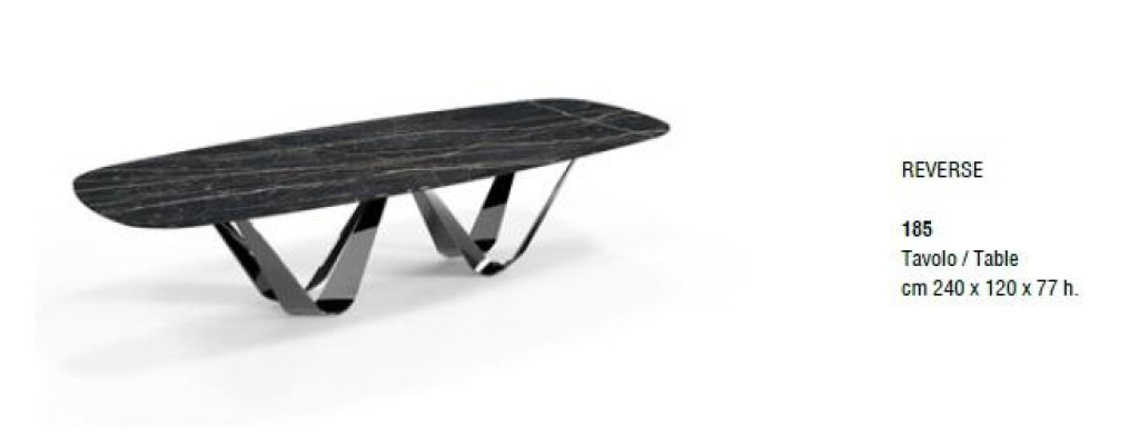 Table Dining table Living room Dining room Tables stainless steel Glass Furniture Italy Bizzotto