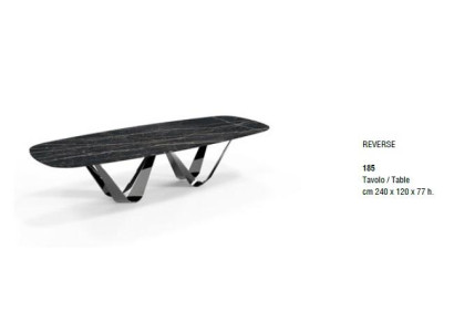 Table Dining table Living room Dining room Tables stainless steel Glass Furniture Italy Bizzotto