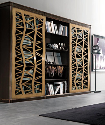 Living room Set Wall Units Furniture 2х Armchair Coffee table Wood 3pcs Luxury Italy new