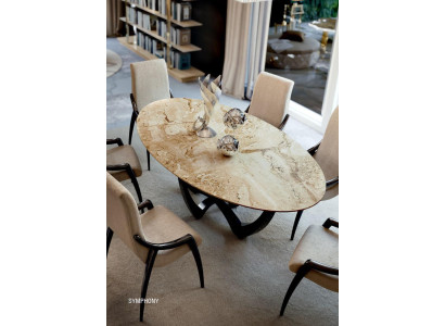 Dining room tables oval Dining room furniture Dining table Luxury Solid wood Italy new