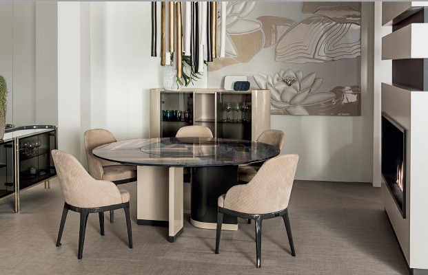 Dining table Kitchen table Tables Italian Furniture Glass Dining table Bizzotto Table