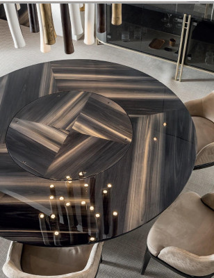 Dining table Kitchen table Tables Italian Furniture Glass Dining table Bizzotto Table