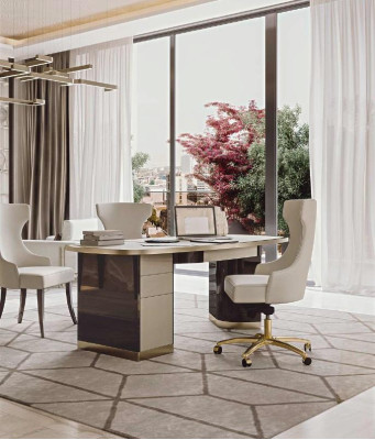 Computer desk work table Office desk Office furniture Furniture Natural wood furniture Bizzotto new