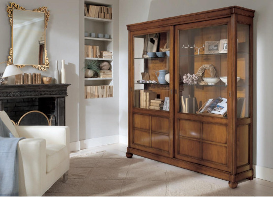 Living room Display case Wardrobe Books Shelf Sideboard Classic Furniture Shelves Wood