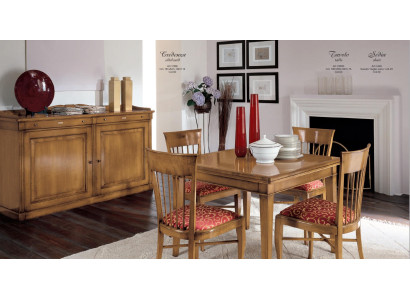 Dining room set Table 4x Chairs Table set Group Suite Set Italy Wood