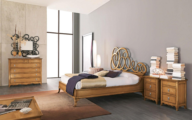 Classic Double bed Beds Bedroom Furniture Solid Wood Bizzotto Bed new