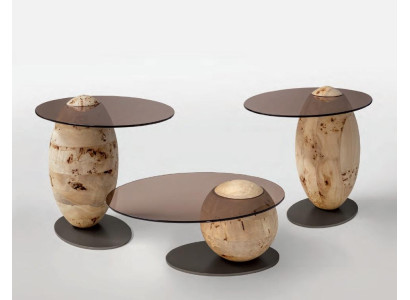 Side table Designs Furniture Living room Italian Table new Set 3pcs. Glass